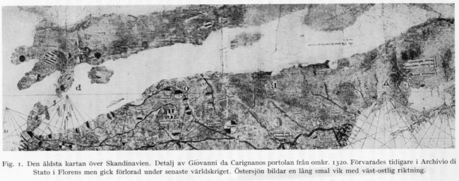 Carignanos karta 1320-talet